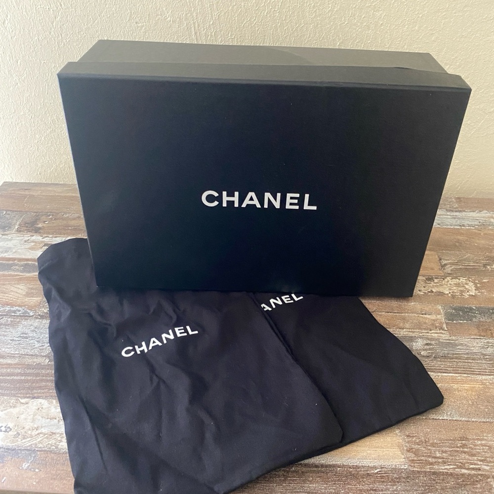 CHANEL Black Shoe Box with Dust Bag